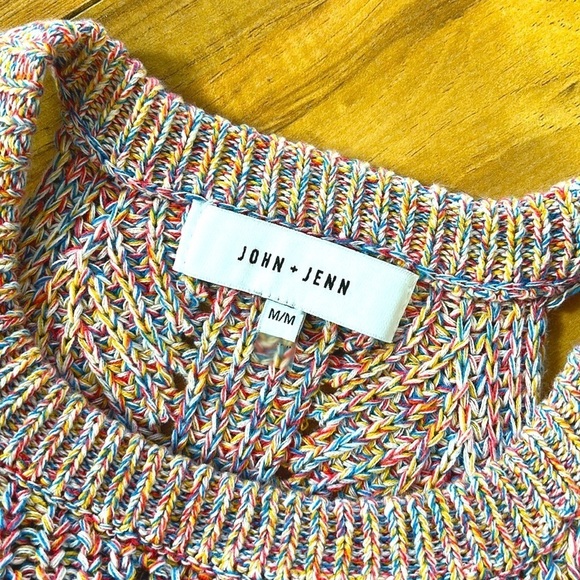 Anthropologie John+Jenn Top Sleeveless Knit Multicolor 100% Cotton - Picture 3 of 8